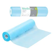 Kosmetyczne akcesoria jednorazowe - Podkład higieniczny na rolce 60cm x 50cm niebieski 20g MedixPro 100szt - miniaturka - grafika 1