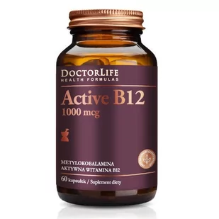 Doctor Life Active B12 aktywna witamina B12 1000mcg suplement diety 60 kapsułek - Suplementy naturalne - miniaturka - grafika 1