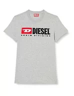 Koszulki męskie - Diesel T-shirt męski T-diegor-div, Szary nakrapiany (A03766-0grai-9cb), S - miniaturka - grafika 1