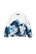 Swetry damskie - Desigual Alfil sweter kardigan, biały, XL - miniaturka - grafika 1