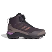Buty trekkingowe damskie - Buty trekkingowe unisex adidas TERREX WINTER MID B bordowe IF7494-34 - miniaturka - grafika 1