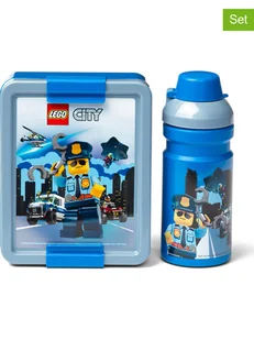 LEGO 2-częściowy zestaw "Lego City" w kolorze niebieskim na lunch - Sztućce dla dzieci - miniaturka - grafika 1
