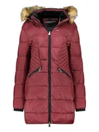 Kurtki damskie - Geographical Norway Płaszcz pikowany w kolorze bordowym - miniaturka - grafika 1