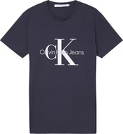 Koszulki męskie - Calvin Klein Koszulka Męska T-Shirt Core Monogram Slim Navy J30J320935 Chw M - miniaturka - grafika 1