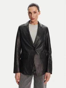 Serge Pariente Kurtka skórzana Caprice Czarny Slim Fit - Kurtki damskie - miniaturka - grafika 1