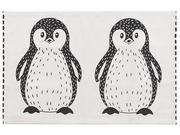 Dywany dla dzieci - Beliani Dywan dziecięcy motyw pingwina 60 x 90 cm czarno-biały HAJDARABAD - miniaturka - grafika 1