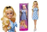 Lalki dla dziewczynek - Barbie Fashionistas. Lalka w sukience niebieska Mattel - miniaturka - grafika 1