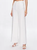 Spodnie damskie - Pinko Spodnie materiałowe 100641 A0IN Biały Relaxed Fit - miniaturka - grafika 1