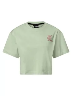 The North Face - T-shirt damski, zielony|wyrazisty róż - Koszulki i topy damskie - miniaturka - grafika 1