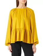 Bluzki damskie - United Colors of Benetton Bluzka damska 5t4vdq02l koszula, musztardowa żółta 29u, M - miniaturka - grafika 1
