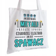 Torby i wózki na zakupy - Torba Bawełniana biała dla Spawacza Na Prezent ekologiczna Trwały Nadruk - miniaturka - grafika 1