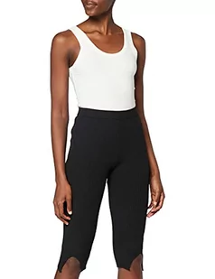 NA-KD Damskie legginsy z dzianiny z rozcięciem z przodu, Czarny, L - Legginsy - miniaturka - grafika 1