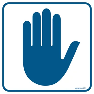 RA060 STOP, PN - PŁYTA PCV 1MM; (150X150MM) - Systemy ekspozycyjne i znaki informacyjne - miniaturka - grafika 1