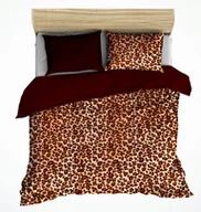 Pościel - pościel z polaru 160x220 + 2 poszewki P 300-3 DUO panterka jasna /brąz ciem - miniaturka - grafika 1