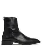 Botki męskie - Calvin Klein Kozaki Slim Clean Zip Boot Lth HM0HM02007 Czarny - miniaturka - grafika 1