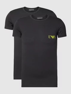 Piżamy męskie - T-shirt z nadrukiem z logo - grafika 1