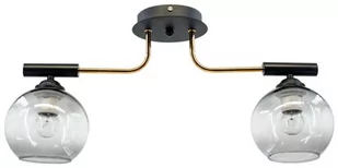 MLAMP Loftowa LAMPA sufitowa ELM2207/2 BL TR MLAMP metalowa OPRAWA szklane kule czarne złote ELM2207/2 BL TR - Lampy sufitowe - miniaturka - grafika 1