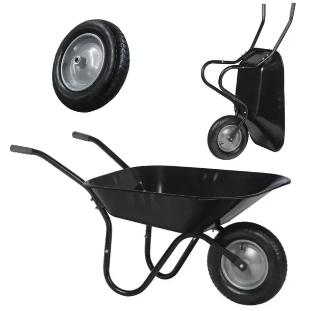 Taczka Ogrodowa Mocna Budowlana Metalowa 120 L 80kg Do Ogrodu Porządki