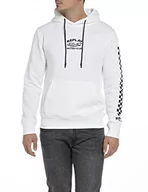 Bluzy męskie - Replay Męska bluza z kapturem M6565b.000.21842, 1 biała, L - miniaturka - grafika 1