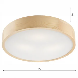 Euluna Lampa sufitowa Kerio,  47 cm, sosna naturalna - Lampy sufitowe - miniaturka - grafika 10
