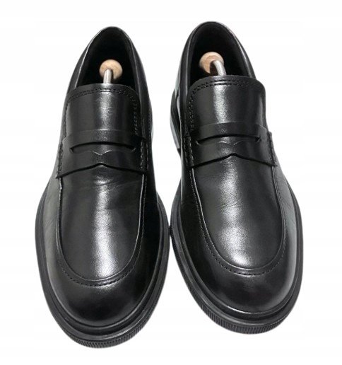 CLARKS CZARNE SKÓRZANE PÓŁBUTY MĘSKIE WSUWANE KLASYCZNE 42 14AA