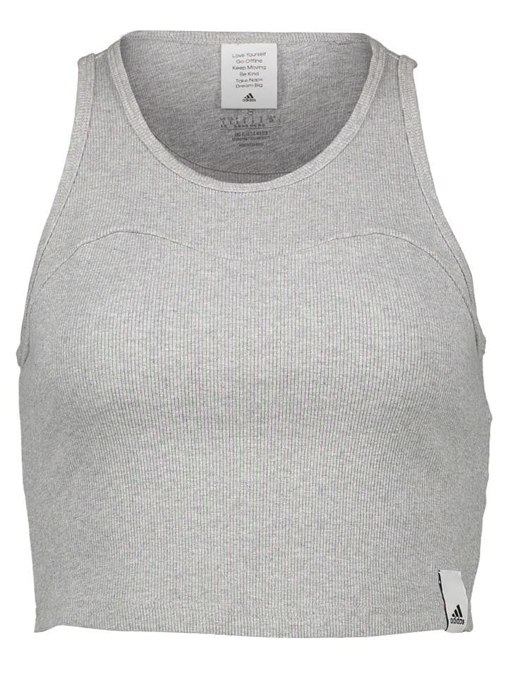adidas Top w kolorze szarym