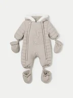 Kombinezony dla dzieci - Mayoral Kombinezon zimowy 2620 Beżowy Regular Fit - miniaturka - grafika 1