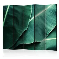Parawany - Parawan 5-częściowy - Liście bananowca II [Room Dividers] (rozmiar 225x172) - miniaturka - grafika 1
