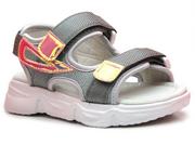 Buty dla dziewczynek - Sandały dziecięce ze skórzaną wyściółką - Weestep R207750842, szare - miniaturka - grafika 1