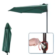 Parasole ogrodowe - Parasol Ogrodowy Ścienny Duży Solidny Składany 2,7 M Z Korbką Zielony - miniaturka - grafika 1