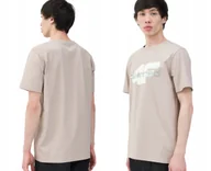 Koszulki męskie - Bawełniany T-shirt regular z nadrukiem męski 4F - miniaturka - grafika 1