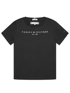 Koszulki dla chłopców - Tommy Hilfiger T-Shirt Essential KS0KS00210 Czarny Regular Fit - grafika 1