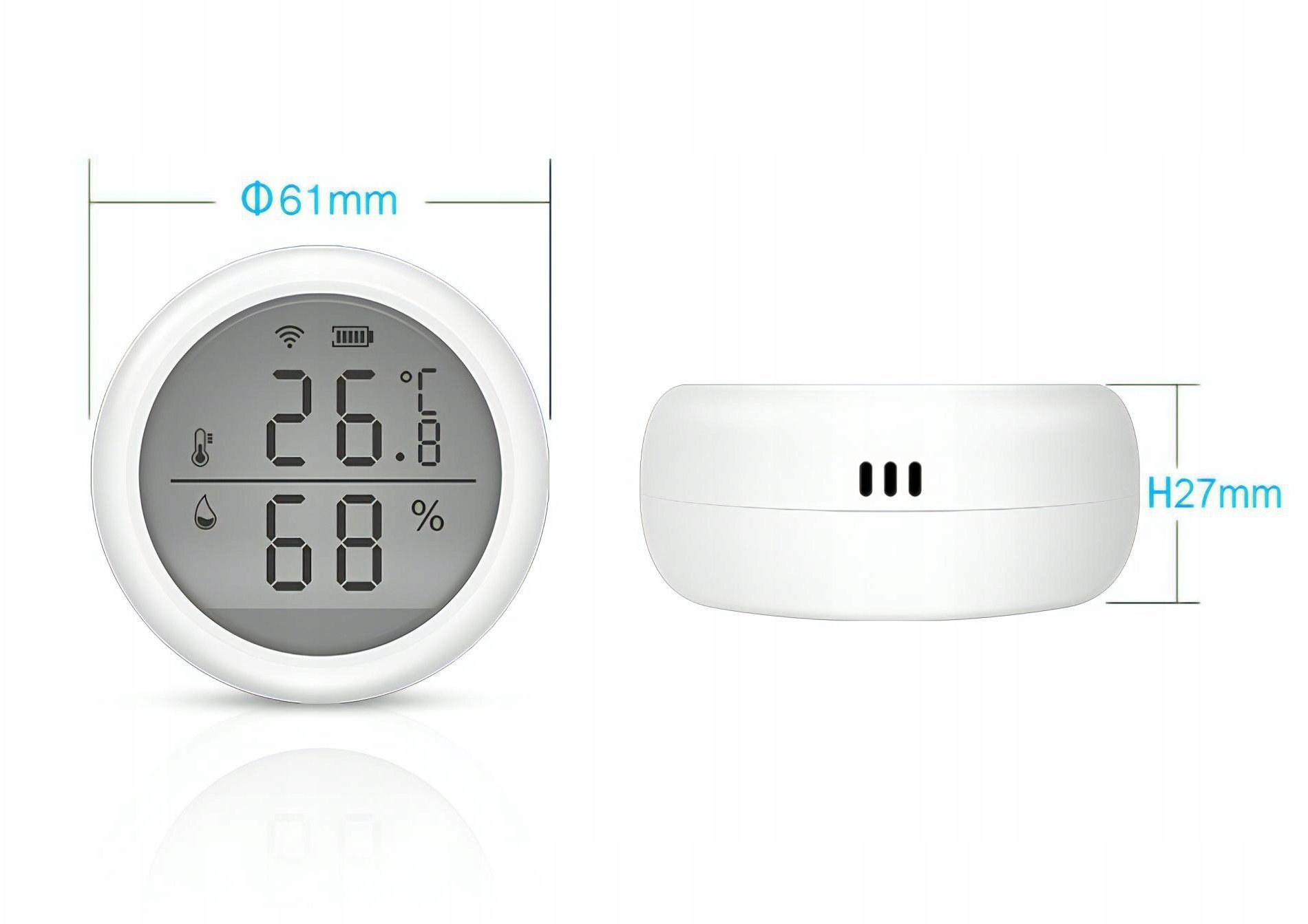 ZigBee TUYA LCD Smart Life Dom Higrometr