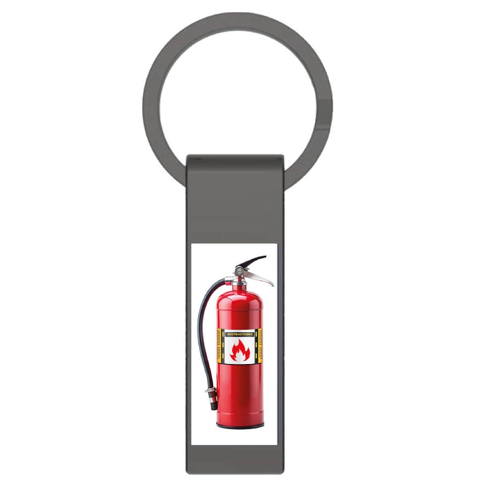 Brelok metalowy prostokątny model Gaśnica