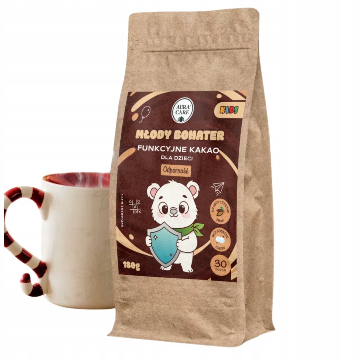 Aura Care MŁODY BOHATER KAKAO na odporność 180 gram