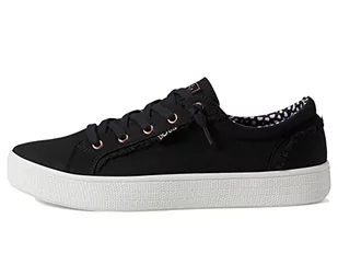Skechers Damskie tenisówki BOBS B bardzo urocze, czarne płótno, 2 UK, czarne płótno - Trampki damskie - miniaturka - grafika 1