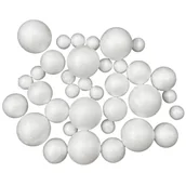 Prace ręczne dla dzieci - KULKI KULECZKI STYROPIANOWE LOVEART mix rozmiarów - 36szt - miniaturka - grafika 1