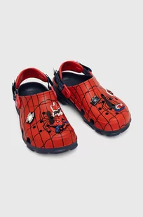 Crocs klapki dziecięce TEAM SPIDERMAN ALLERAIN CLOG kolor czerwony - Buty dla chłopców - miniaturka - grafika 1