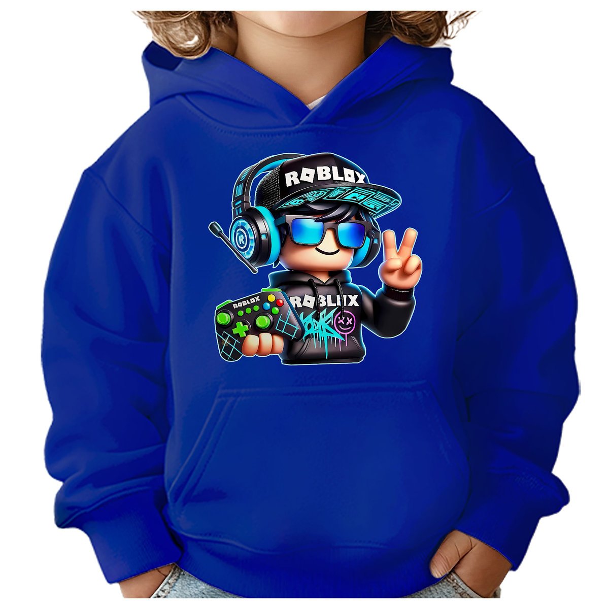 BLUZA DZIECIĘCA Z KAPTUREM ROBLOX GRACZ 122-128 DLA DZIECKA PREZENT