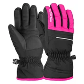 Rękawice narciarskie - Rękawice narciarskie dziecięce Reusch Alan Junior 7720 czarno-różowy - miniaturka - grafika 1