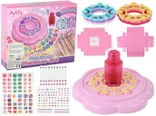 Zabawy w naśladowanie dorosłych - Zestaw Do Paznokci Różowy Tipsy Naklejki Diamenciki - miniaturka - grafika 1