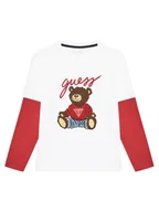 Bluzki damskie - Guess Bluzka L4BI13 I3Z14 Biały Regular Fit - miniaturka - grafika 1