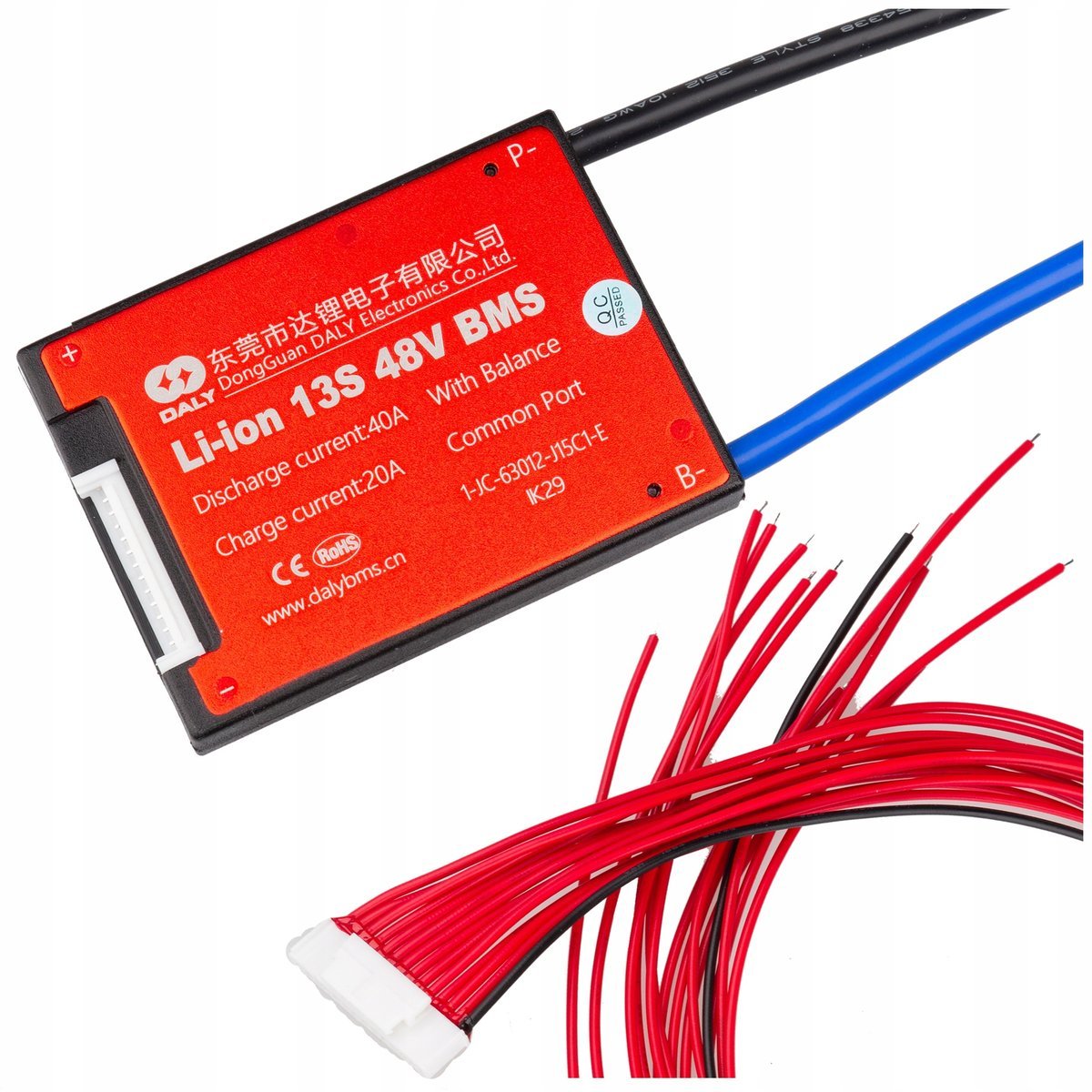 DALY Balanser Moduł BMS 13S 40A 140A 48V 54,6V Li-ion IP67 PCM COMMON PORT