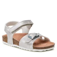 Sandały damskie - Sandały Geox - J Adriel Girl J028MC000BJC1007 M Silver - miniaturka - grafika 1