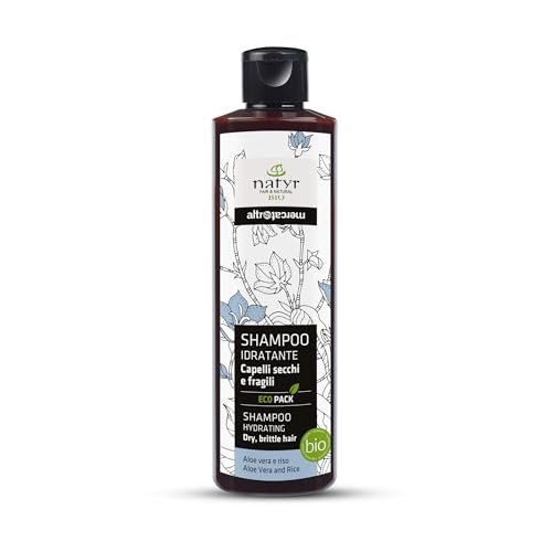 NATYR - Szampon rozjaśniający - matowe włosy - argan i figury - bio - 250 ml