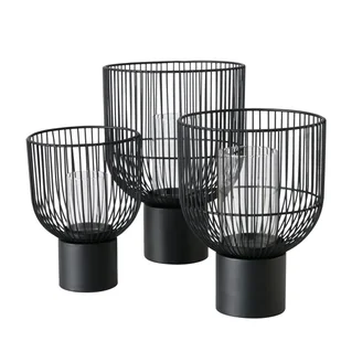 Metalowe świeczniki CANDY, 3 sztuki - Świeczniki - miniaturka - grafika 1