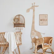 Wyposażenie pokoiku dziecięcego - Drewniana żyrafa na ścianę safari - miniaturka - grafika 1