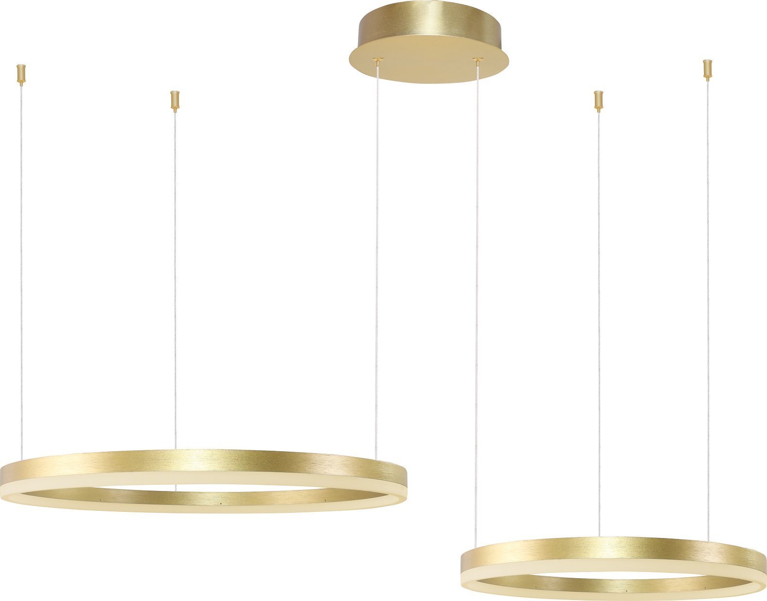 Lampa wisząca Azzardo Lampa HALO PENDANT 80+60 CCT BK + REMOTE CONTROL