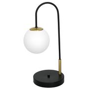 Lampy stojące - Luminex Cambridge 3202 lampa stołowa lampka 1x60W E14 czarny/złoty - miniaturka - grafika 1