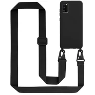 Etui i futerały do telefonów - Łańcuszek Etui Do Samsung Galaxy A51 4G / M40s Pokrowiec w LIQUID CZARNY Silicone TPU Obudowa Ochronny Cadorabo - miniaturka - grafika 1